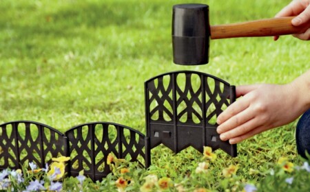 beeteinfassung bauen schwarz hammer garten dekoration