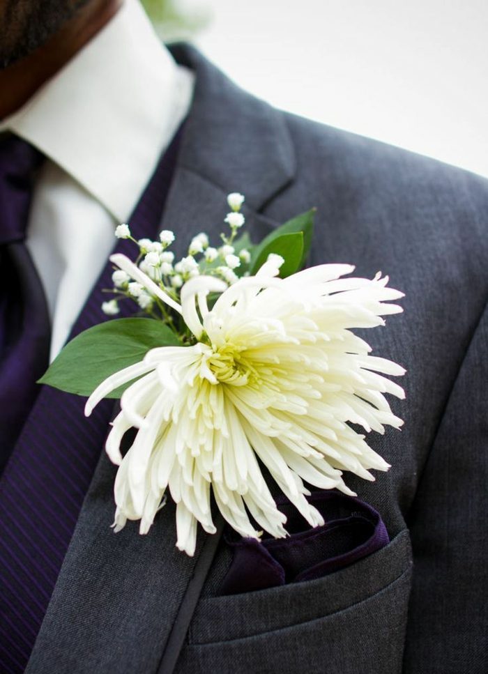 blumen trends zur hochzeit 2015 chrysantheme weiß ansteckblume