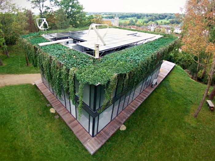 dach design pflanzen solarenergie umweltfreundlich dachgarten