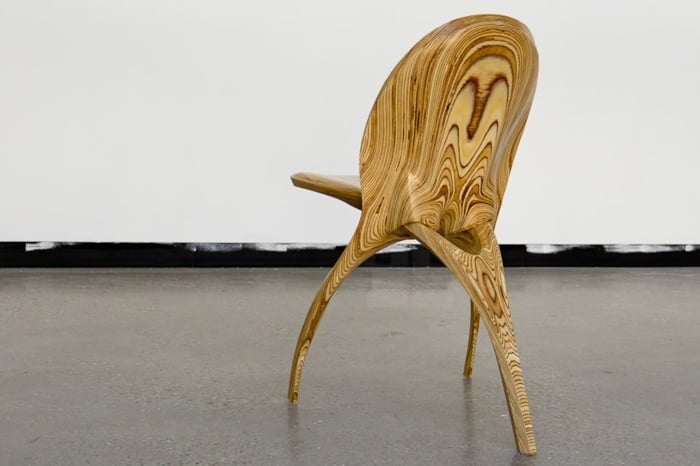 designer stuhl aus sperrholz musterung holz
