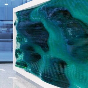 empfangsschalter design glas kunst tamas abel wellen effektvoll