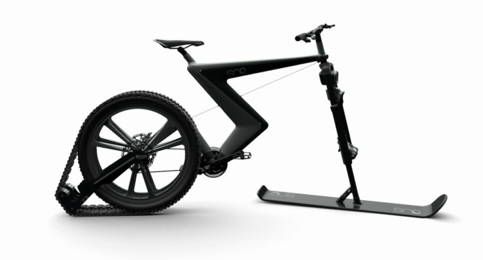 fahrrad sno bike design idee venn schwarz