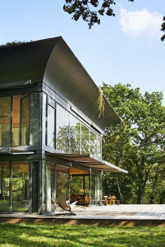 fertighaus design garten terrasse gestaltung glasfront