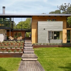 haus in texas steg garten rasen modern