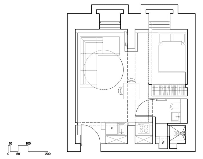 keller apartment design gewölbe wohnhaus plan grundriss