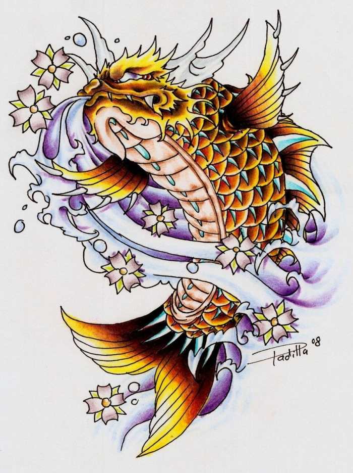 koi-tattoo-drache-gold-maskulines-tattoomotiv-vorlage