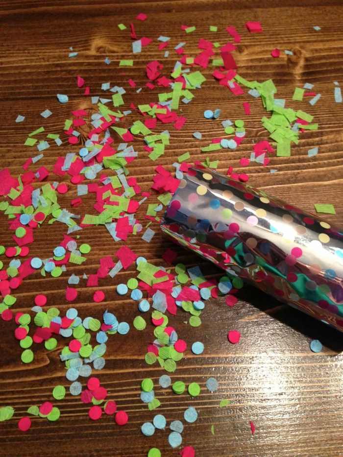 konfetti selber machen bunt party idee