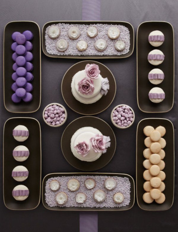 leckere-Gestaltung-Hochzeit-Dessert-Tisch-Süßigkeiten-Hochzeitstorte
