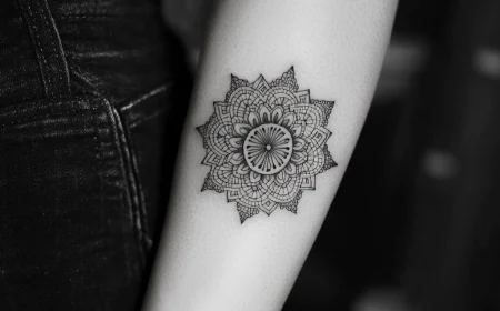 mandala tattoo frau unterarm