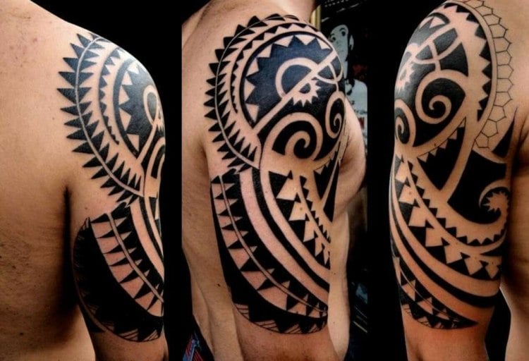 maori-tattoo-mann-tribal-sonne-zeichen