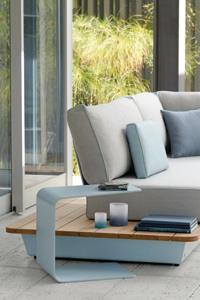 möbel design ice blue polster sofa grau