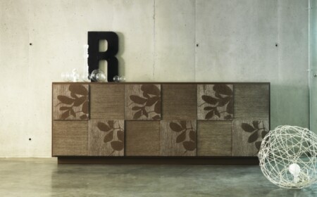 ombre möbel kollektion türen design florale motive braun sideboard