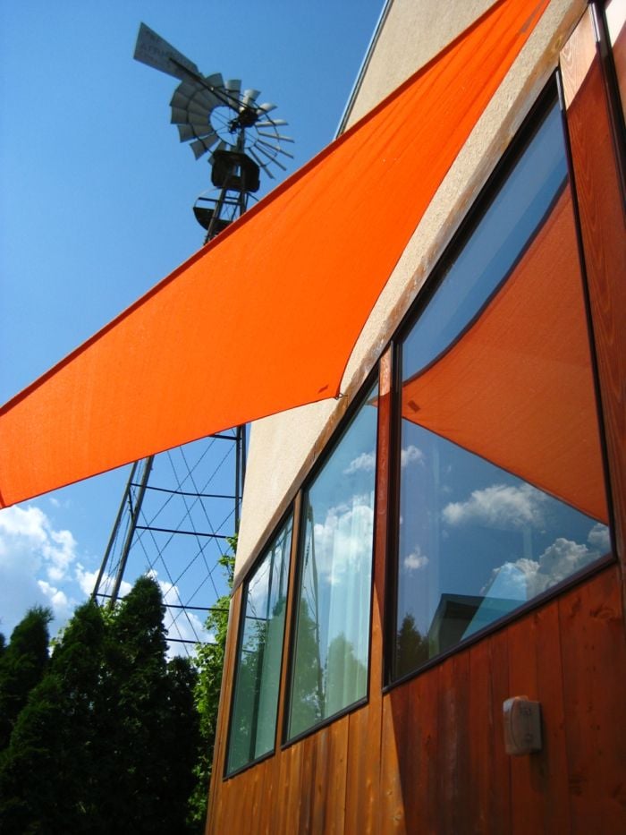 outdoor sonnenschutz fenster sommer sonnensegel orange