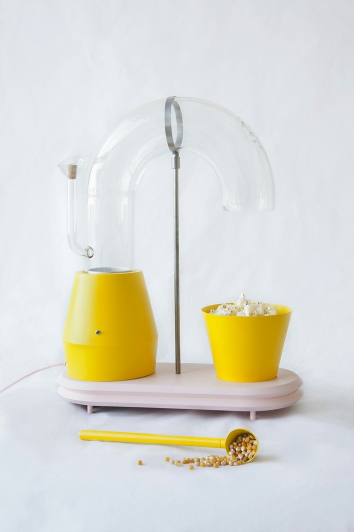 popcorn maschine monsoon design rohr gelb plastik