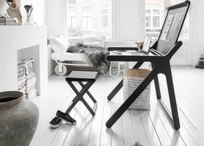 skandinavisches design schwarz schreibtisch büromöbel modern sofa