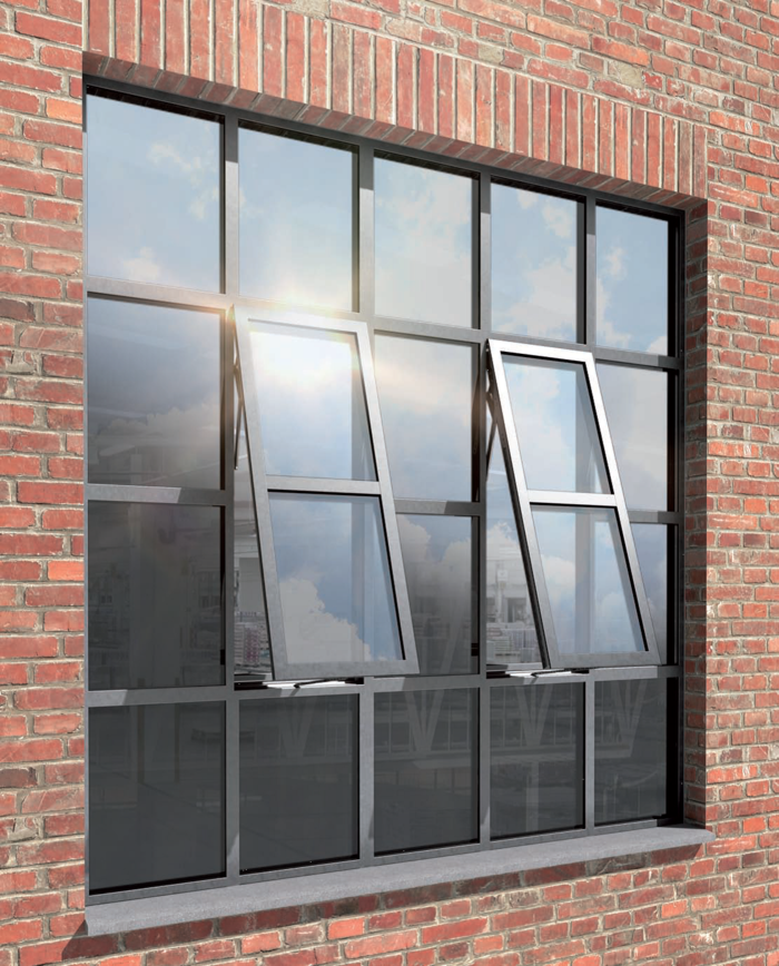 stahl klappfenster profil variante tipps fabrikgebäude