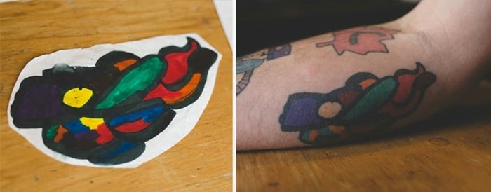 tattoo aquarell vorlage kinder idee bunt arm