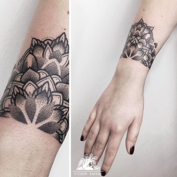 tattoo-handgelenk-aussen-mandala-motiv-armband