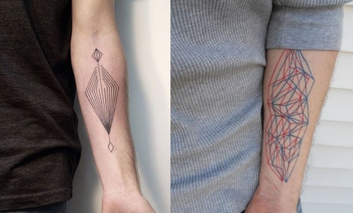 tattoo-ideen-für-männer-frauen-lineare-darstellung-unterarm-innenseite