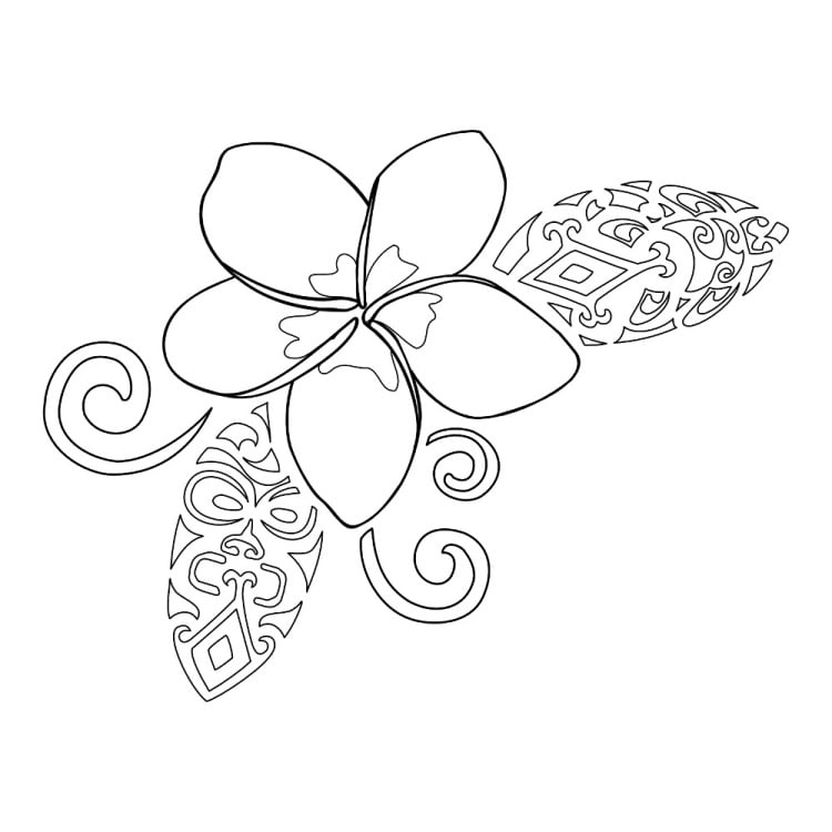 tattoo vorlagen blume Frangipani Maori Tribal symbole