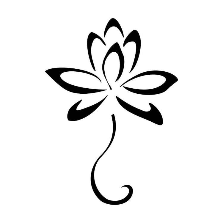 tattoo-vorlagen-lotus-blume-tribal