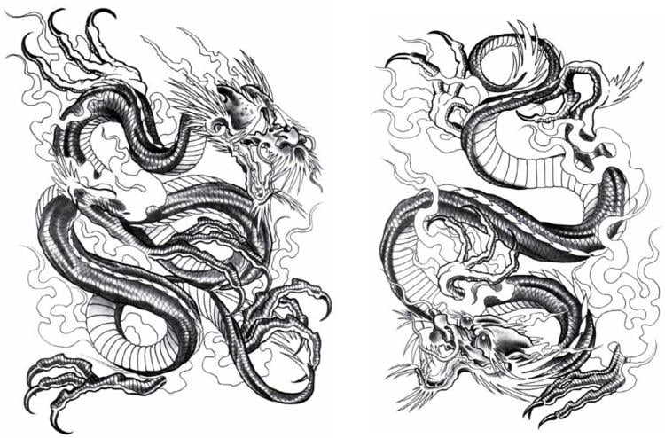 tattoo-vorlagen-motiv-japanischer-drache-