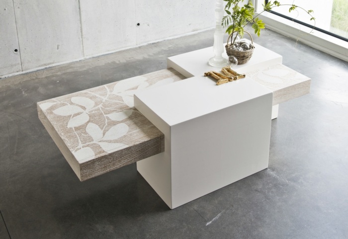 tisch couch ombre kollektion weiß florale motive design