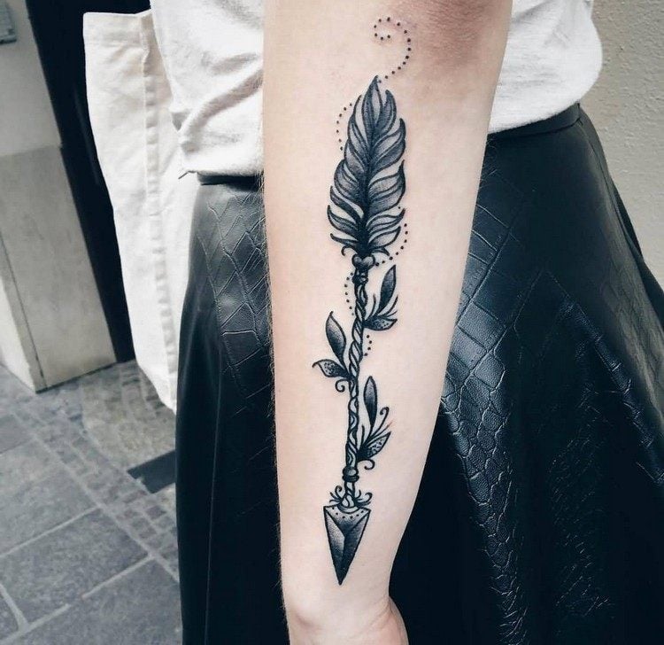 Frau innenseite schriften tattoo unterarm Tattoo Unterarm