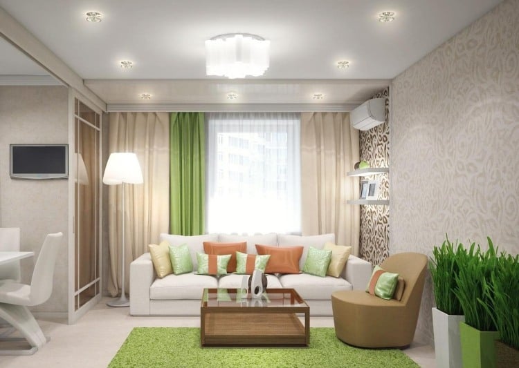 wohnzimmer-modern-einrichten-beige-gruen-weiss