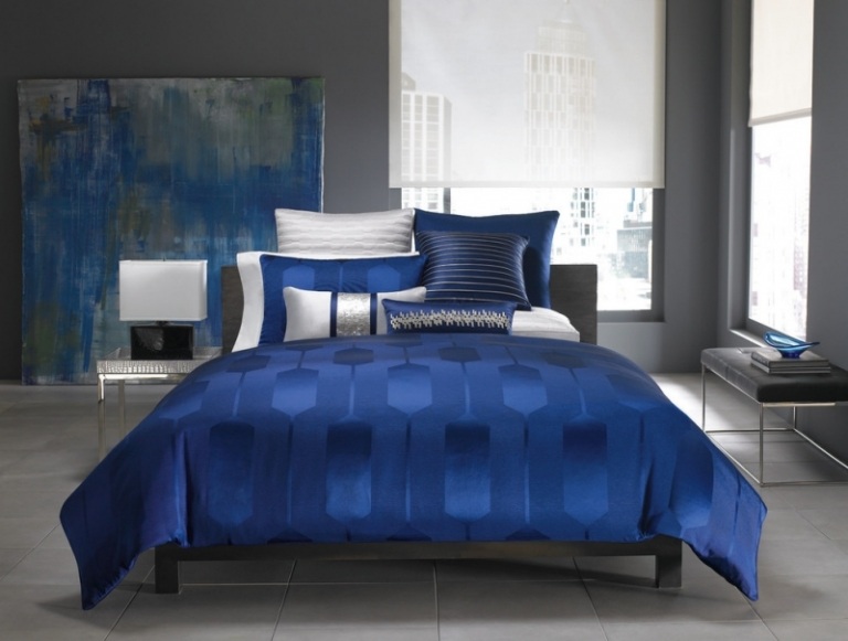 Decken-fürs-Schlafzimmer-blau-modern-Satin