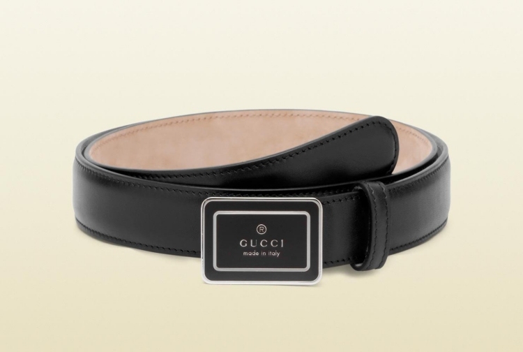 Gucci-Guertel-schwarz-Leder-schlicht