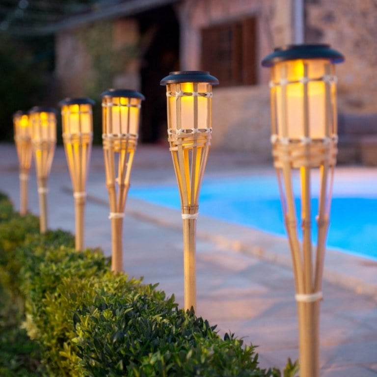 LED-Gartenbeleuchtung-exotisch-Bambus-Ideen