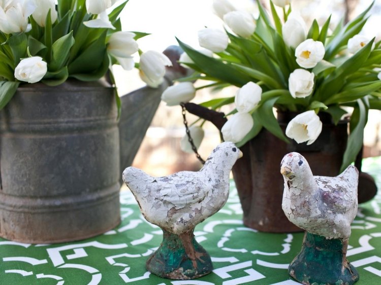 Osterdeko-selber-machen-Keramik-Vögel-vintage