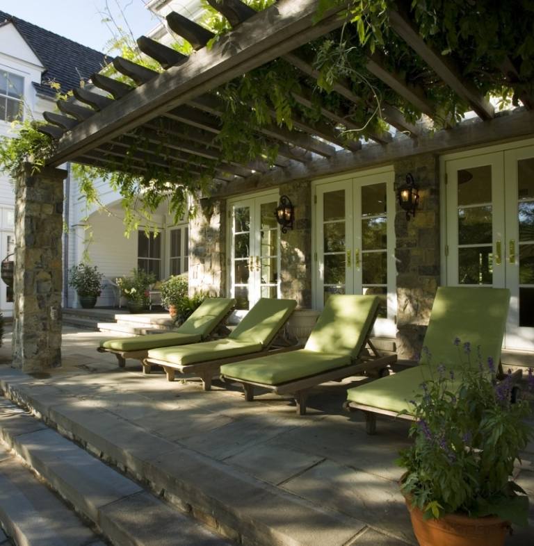 Pergola-bepflanzen-Kletterpflanzen-Ideen-Sonnenschutz-Terrasse