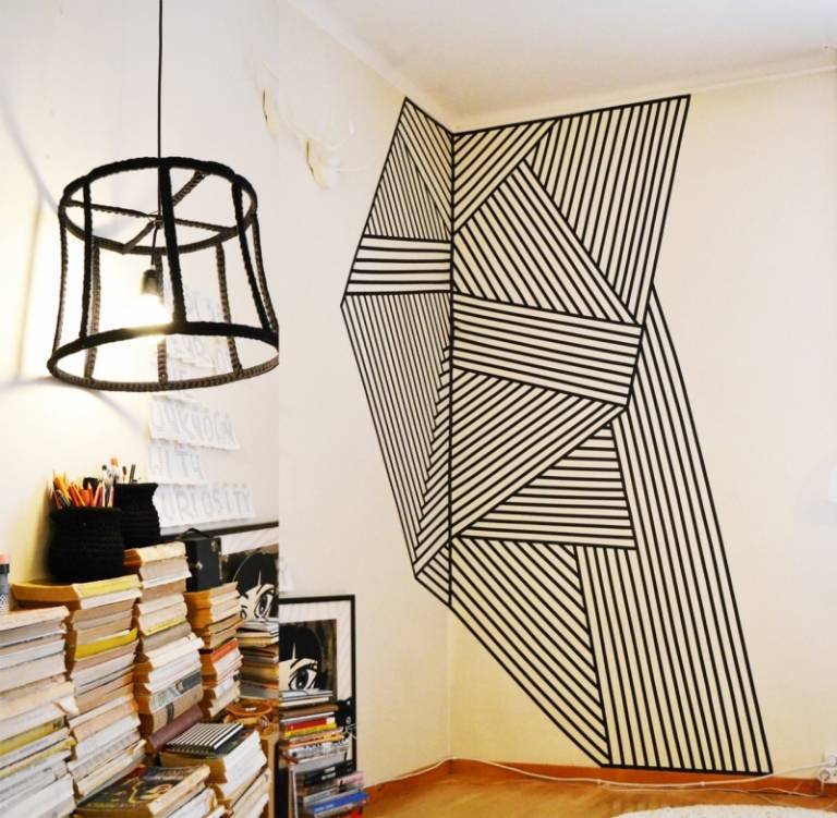 Washi-Tape-Wanddeko-geometrisch-Motive-modern