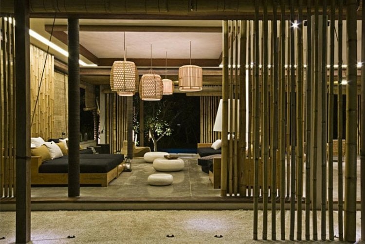 Wände-aus-Bambus-Holz