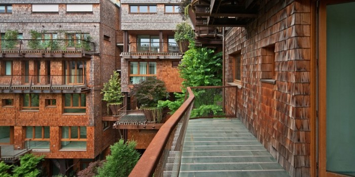 apartments design outdoor look balkon holz fussboden
