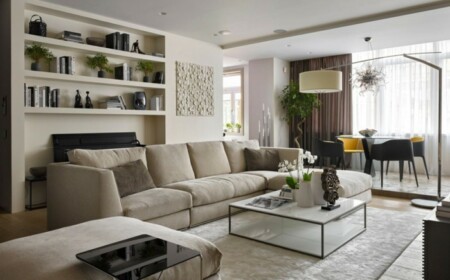 design wohnzimmer modern atmosphäre gemuetlich sofa beige teppich