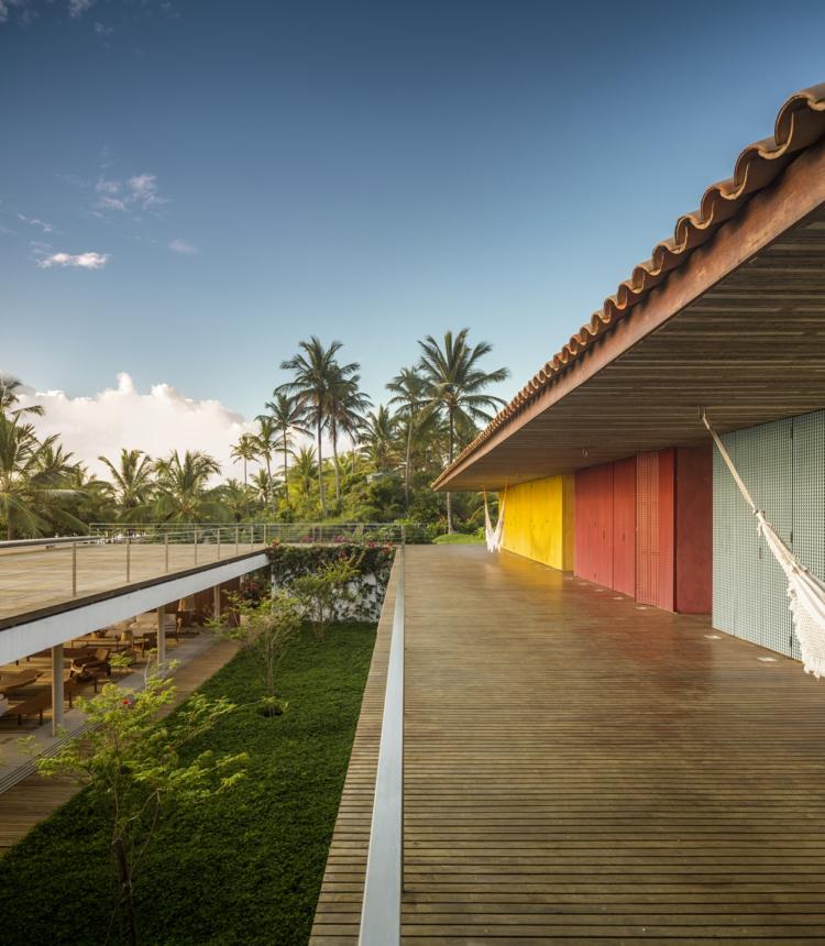 farben architektur wand outdoor gelb rot design idee