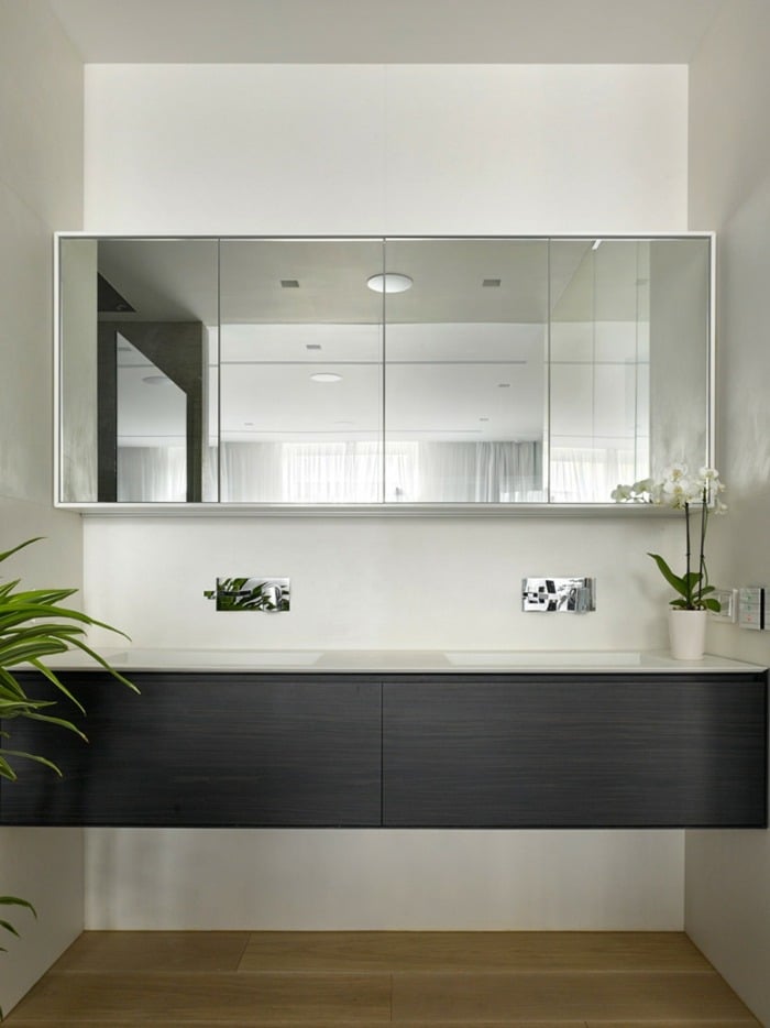 konsole badezimmer waschbecken spiegel wohnung design modern