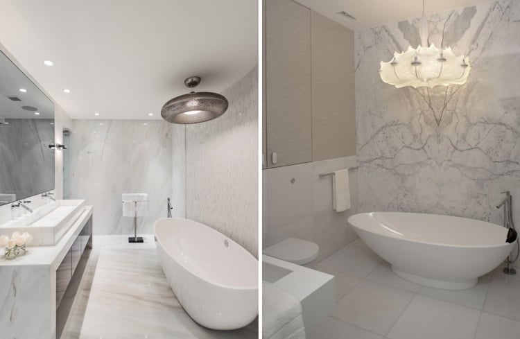 marmor-badezimmer-weiss-freistehende-badewanne-designer-deckenleuchte