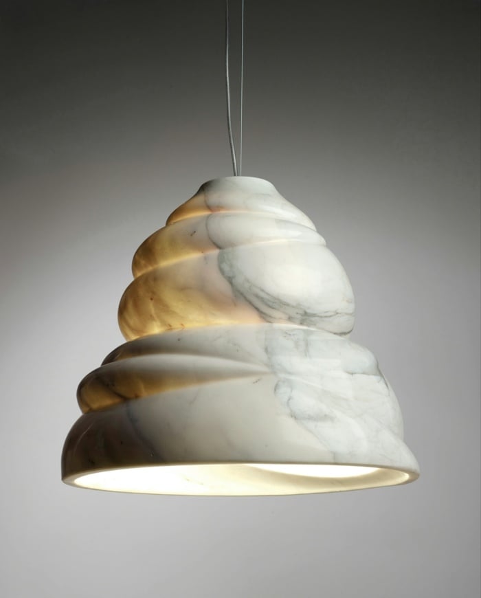 marmor lampen design luxus atmosphäre beleuchtung idee