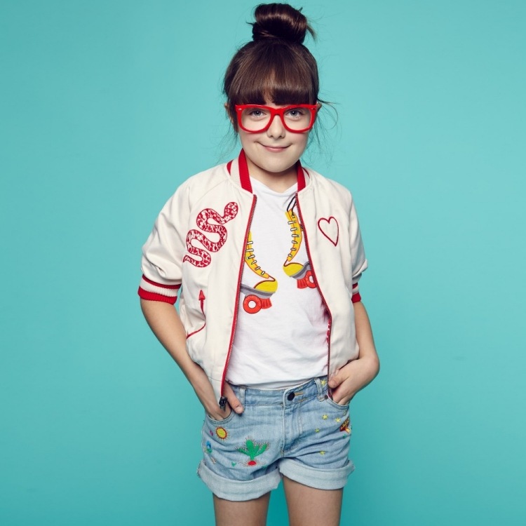 Mode für kleine Mädchen fruhjahr-2015-stella-mccartney-jeans-shorts-jacke-80er-jahre-stil