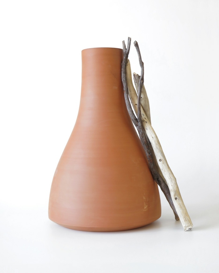moderne toskana design idee vase kamin ton garten