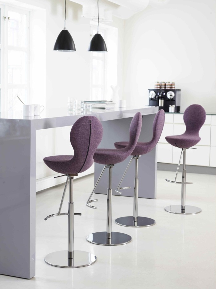 modernes barstuhl design varier eight lila purpur flieder textil