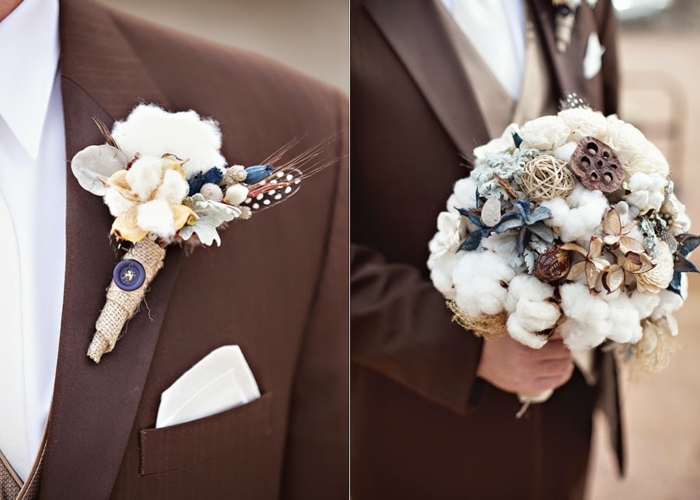 2 Stück Rosen Ansteckblumen - Weiße Brautjungfern Blumen Für Anzug