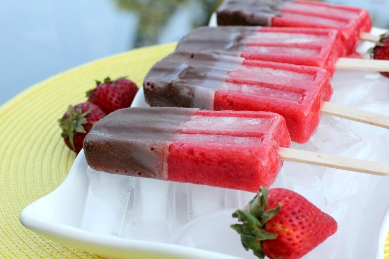 Eis selber machen Erdbeeren-Schokolade-Joghurt