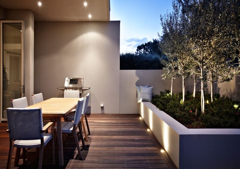LED-Gartenbeleuchtung-Terrassenbeleuchtung-Holz-Bodenleuchten-Solar