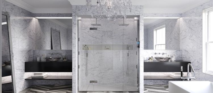 badezimmer-stil-design-ideen-marmor-gross-dusche-schwarz-weiss