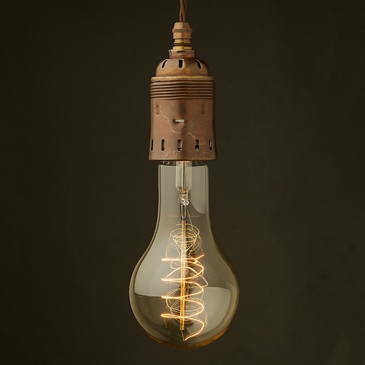 design antik edison glühbirne rund fassung idee